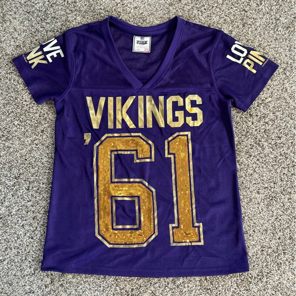 VICTORIA’S SECRET PINK NFL Vikings Jersey XS